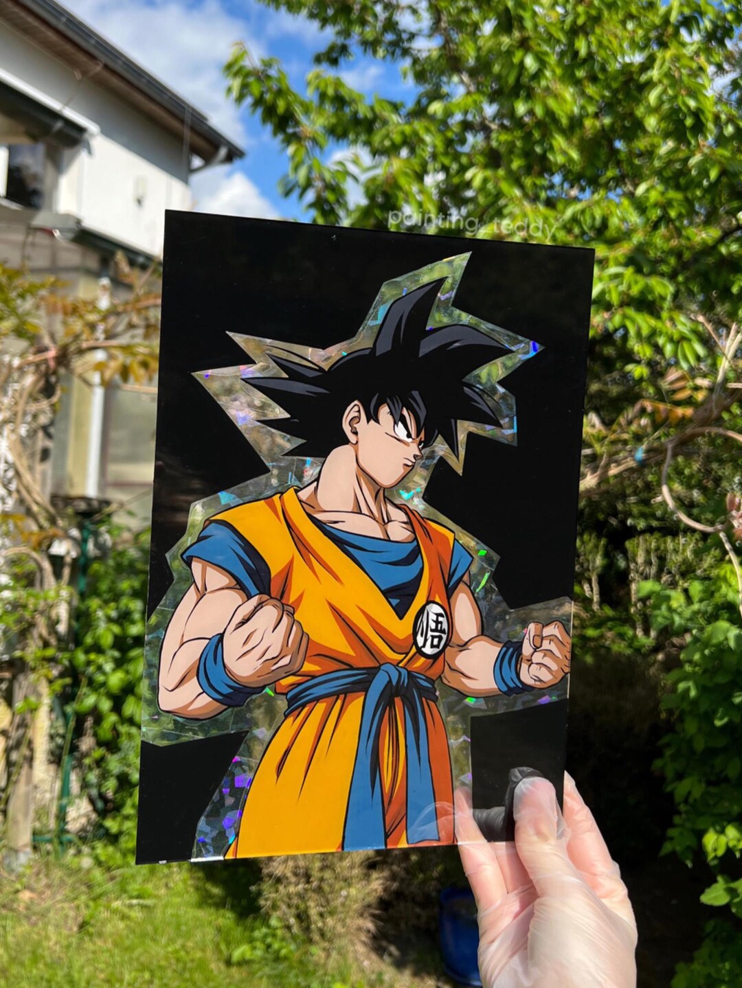 Goku Dragon Ball Z Glass Painting Anime Wall Art Decoration - Etsy