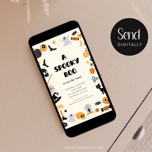 Spooky Send Off Spooky Boo Baby Shower Invitation: Halloween Theme (digital Download ...