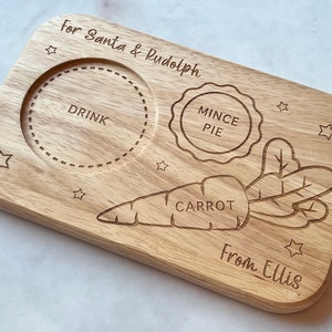 Personalised Wooden Chritsmas Eve Board For Santa & Rudolph, Children’s Gift, Christmas Present, Customised Treat Board for Father Christmas