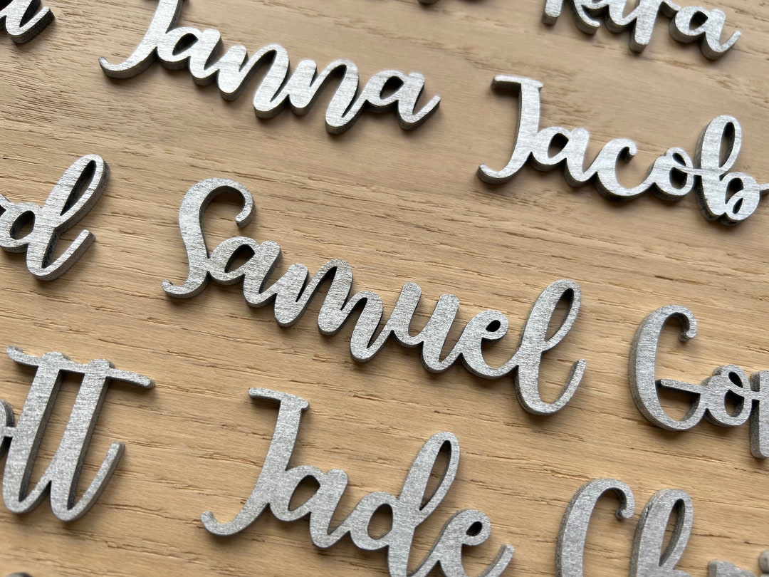 Personalised Wooden Place Name, Custom Place Setting, Wooden Place Card