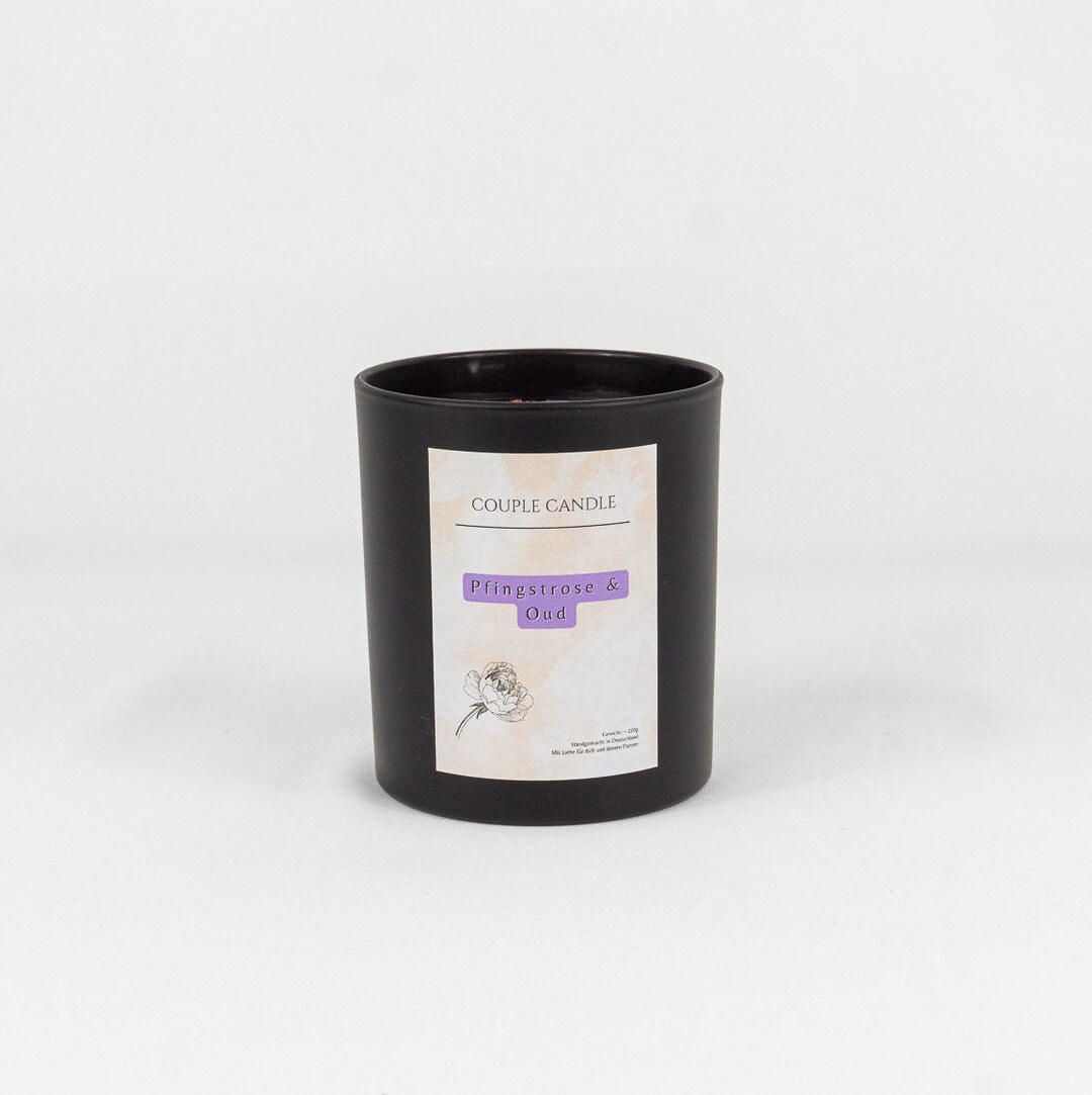 Peony & Oud Scented Candle in a Glass Christmas Scented Candle Etsy