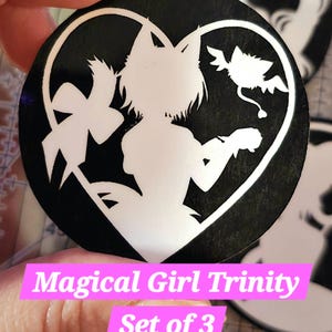 Magical Girl Anime Stickers: Ichigo, Usagi, Sakura - Set of 3
