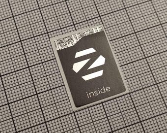5 x ブラックとシルバーの Zorin OS Linux 内部ステッカー コンピューターケース用 18 x 25 mm