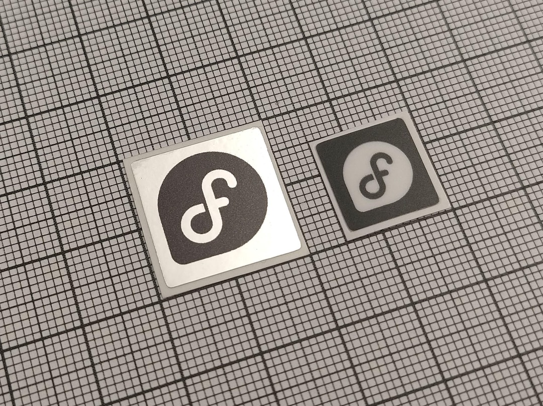 6 X Silver Fedora Linux Stickers for the Computer Case & Super Key Pack ...