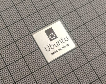 5 x Silver & Black Ubuntu Linux New Logo v2 Stickers For The Computer Case