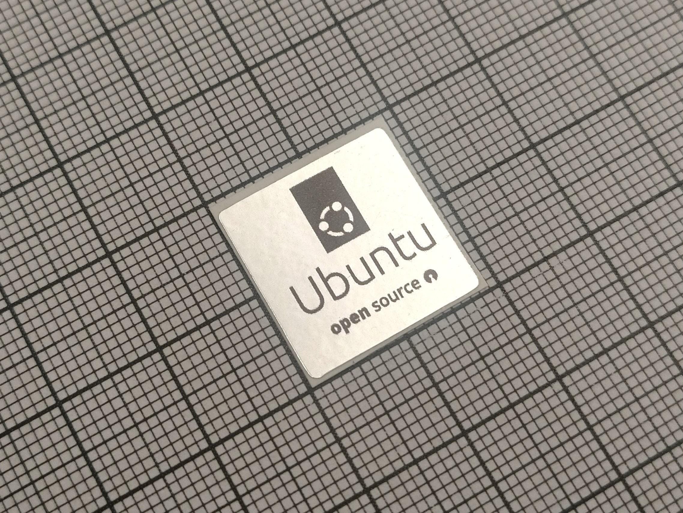 Ubuntu Sticker Keyboard 5 X Silver & Black Ubuntu Linux New Logo V2 Stickers for the Computer ...