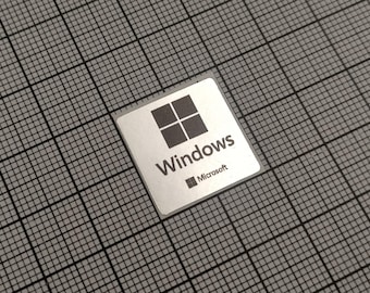 コンピューターケース用 シルバー＆ブラック Microsoft Windows ステッカー 5枚
