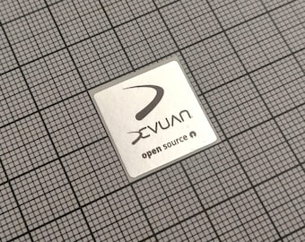 コンピューターケース用 Devuan Linux ステッカー シルバー＆ブラック 5枚