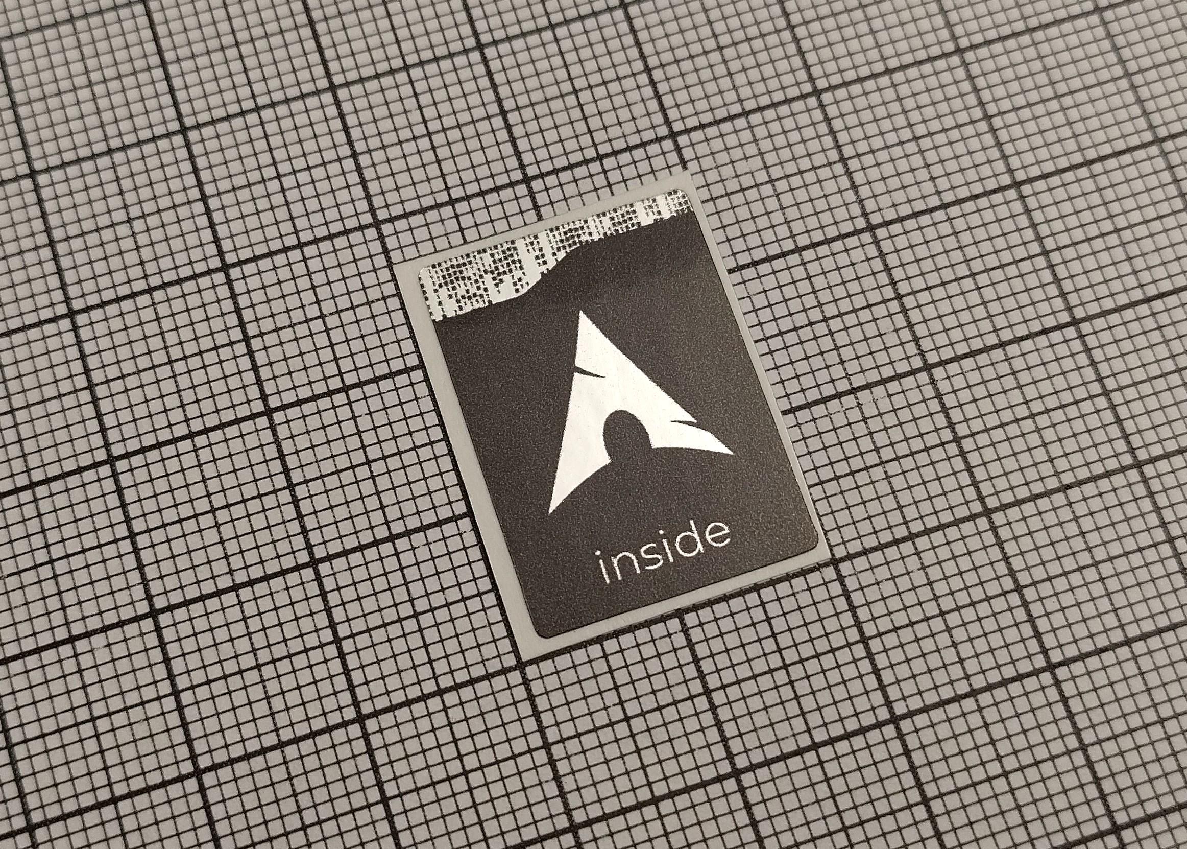 5 X Black and Silver Arch Linux Inside Stickers for the Computer Case ...