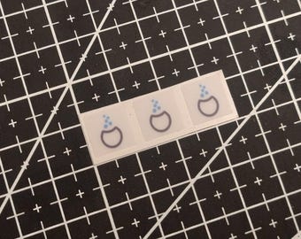 3 x Transparent Mageia Linux Stickers For The Computer Case 10 x 10 mm