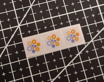 3 x Transparent OpenSolaris Linux v1 Stickers For The Computer Case 10 x 10 mm