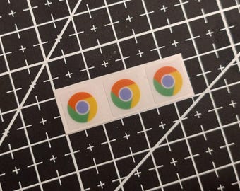 3 x Transparent ChromeOS Linux Stickers For The Computer Case 10 x 10 mm