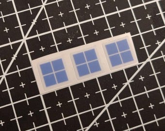 3 x Transparent Windows 11 Stickers For The Computer Case 10 x 10 mm