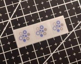 3 x Transparent OpenSolaris Linux v2 Stickers For The Computer Case 10 x 10 mm