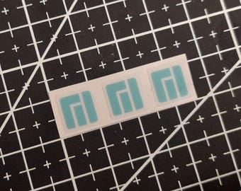 3 x Transparent Manjaro Linux Stickers For The Computer Case 10 x 10 mm