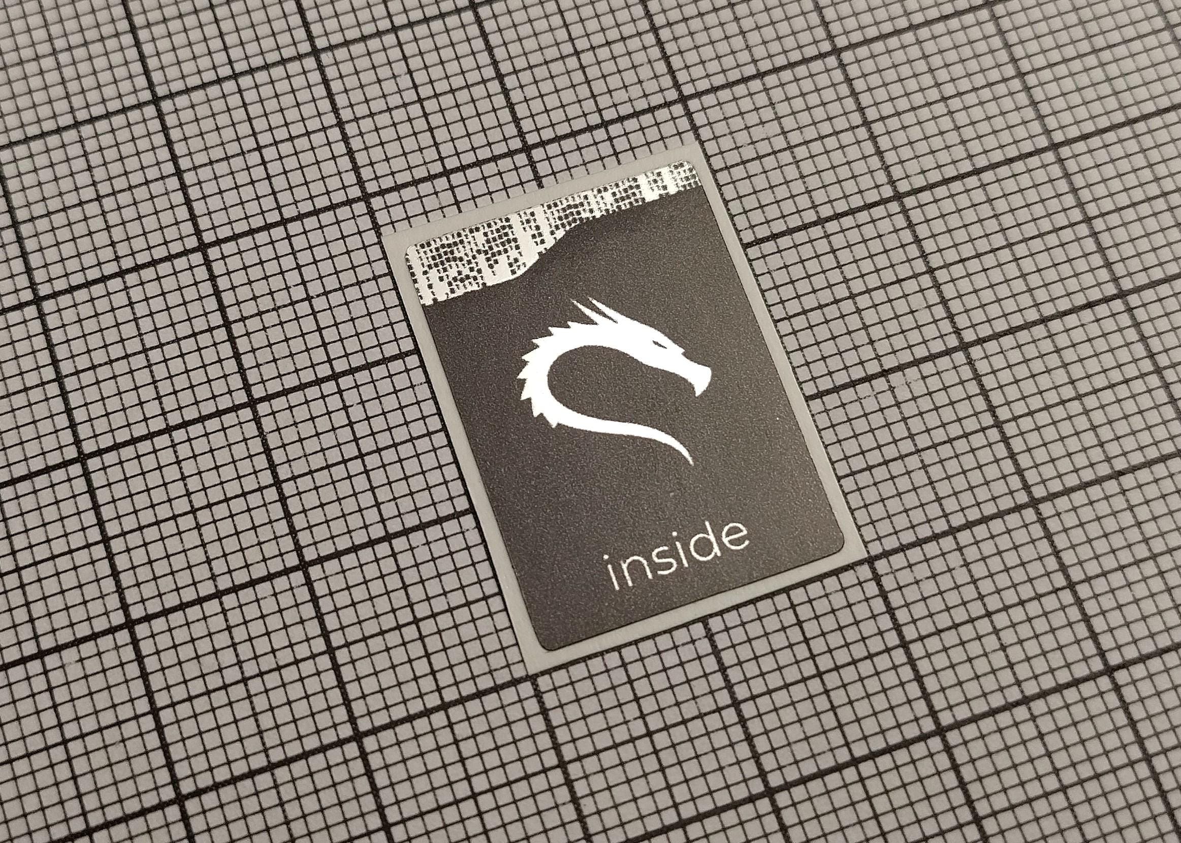 5 X Black and Silver Kali Linux Inside V2 Stickers for the Computer ...