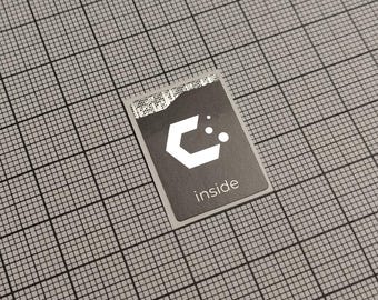 コンピューターケース用CachyOS Linux内部ステッカー（ブラック＆シルバー）5枚セット（18 x 25 mm）