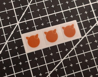 3 x Transparent FreeBSD Stickers For The Computer Case 10 x 10 mm