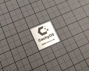 コンピューターケース用 シルバー＆ブラック CachyOS Linux ステッカー 5枚