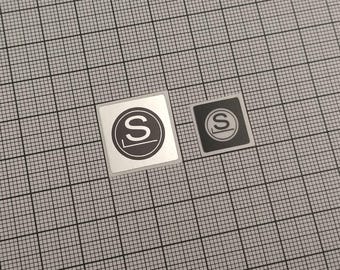 6 x Silver Slackware Linux Stickers For The Computer Case & Super Key Pack
