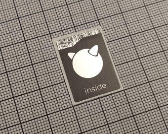 コンピューターケース用ブラック＆シルバーFreeBSD内部ステッカー5枚 18 x 25 mm