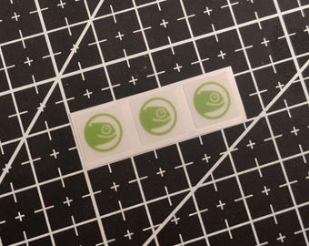 3 x Transparent openSUSE Linux Stickers For The Computer Case 10 x 10 mm