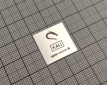 5 x Silver & Black Kali Linux v2 Stickers For The Computer Case