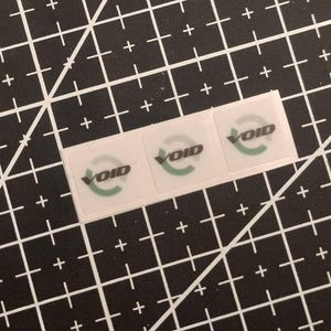 3 x Transparent Void Linux Stickers For The Computer Case 10 x 10 mm