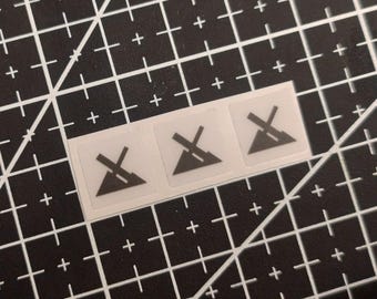 3 x Transparent MX Linux v2 Stickers For The Computer Case 10 x 10 mm