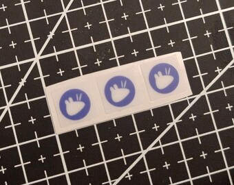 3 x Transparent Xubuntu Linux Stickers For The Computer Case 10 x 10 mm