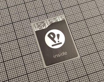5 x Black and Silver Pop!_OS Linux Inside v2 Stickers For The Computer Case 18 x 25 mm