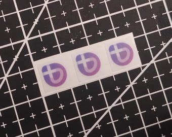3 x Transparent Bazzite Linux Stickers For The Computer Case 10 x 10 mm