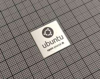 Ubuntu Linux 旧ロゴステッカー シルバー＆ブラック 5枚セット コンピューターケース用