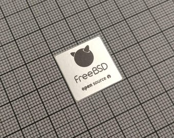 コンピューターケース用シルバー＆ブラックFreeBSDステッカー5枚