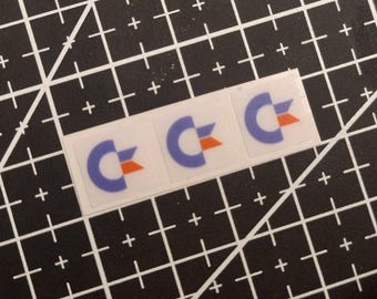 3 x Transparent Commodore OS Linux Stickers For The Computer Case 10 x 10 mm