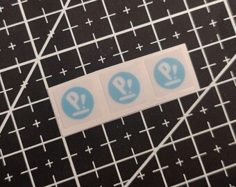 3 x Transparent Pop!_OS Linux Stickers For The Computer Case 10 x 10 mm