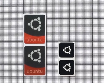 10 x holografische Ubuntu-Aufkleber für das Computergehäuse und das Super Key Pack