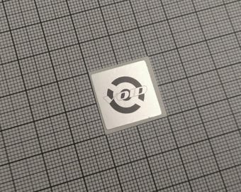 5 x Silver & Black Void Linux Stickers For The Computer Case