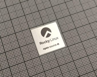 コンピューターケース用 シルバー＆ブラック Rocky Linux ステッカー 5枚