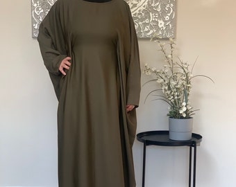 Olive Green Butterfly Abaya