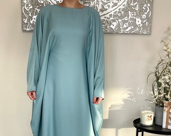 Aqua Nida Butterfly Abaya