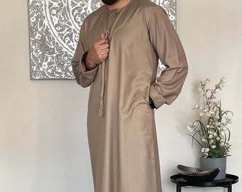 Premium Men’s  Camel Brown Emirati Thobe