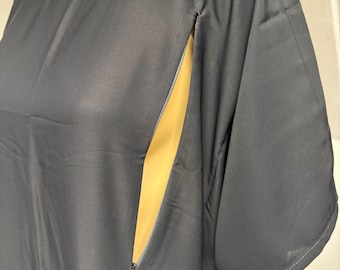 BreastFeeding / Nursing Friendly Black Nida Inner Slip Dress - Abaya