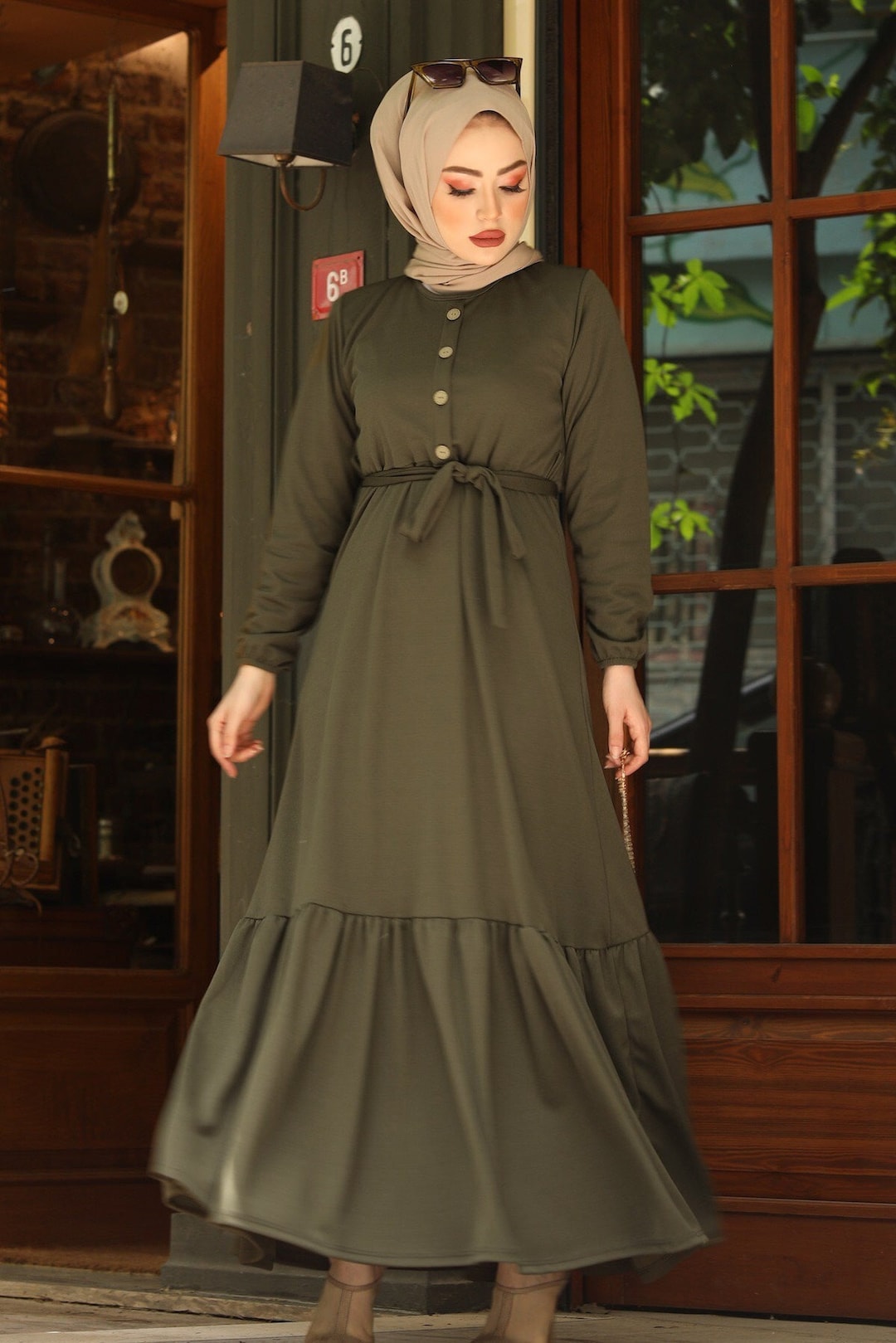 Classic Button Abaya main image 0
