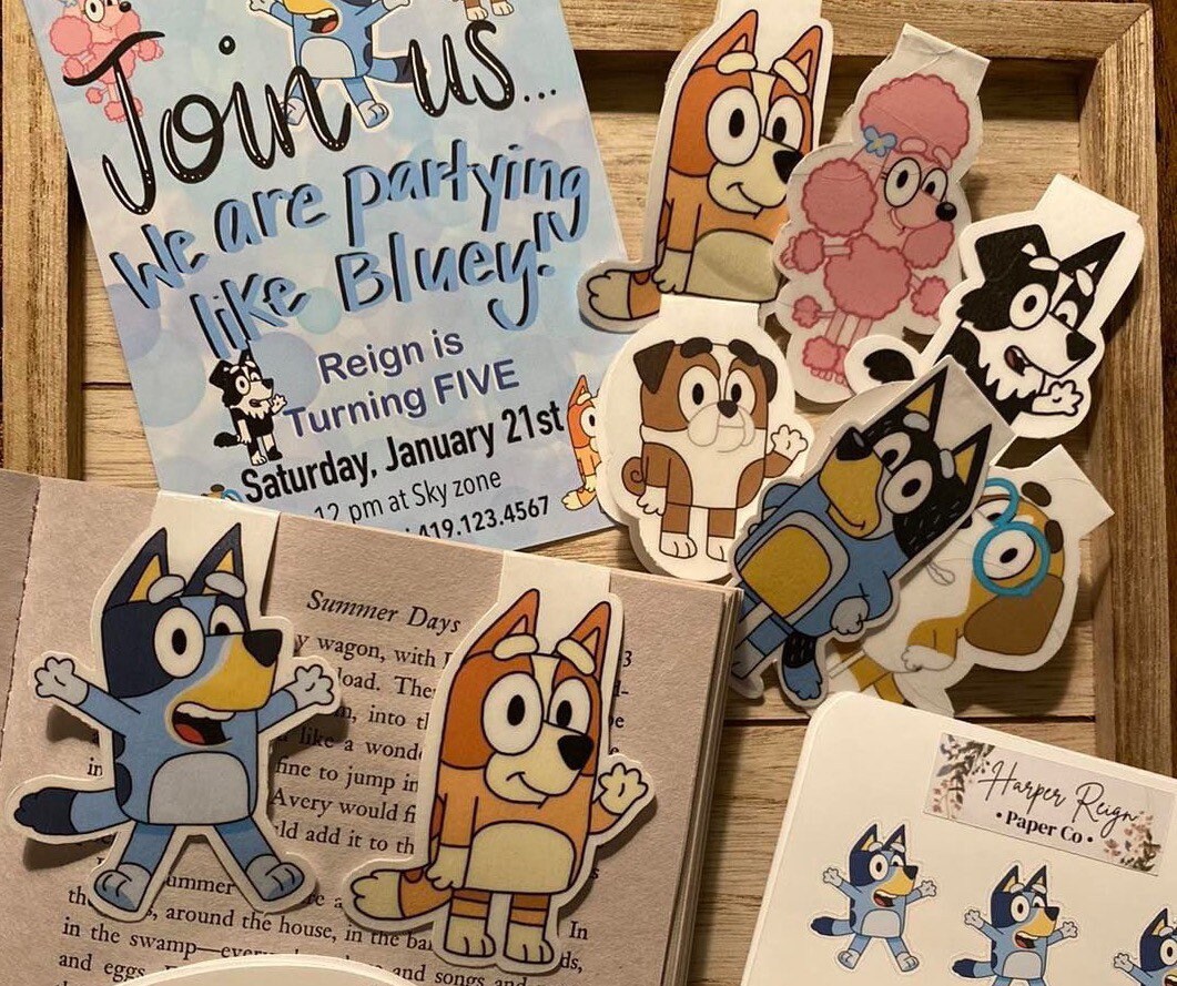 Bluey & Friends Bookmarks Etsy
