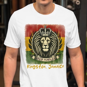 REGGAE T-SHIRT Reggae Bar Shirts Famous Pub Bob Vintage Lion Graphic Marley Tee Band Concert Music Rastafarian Jamaica For Men Women Kids