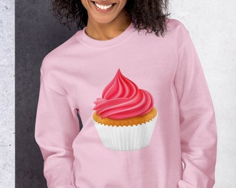CUPCAKE SWEATSHIRT PULLOVER Long Sleeve T-shirt Tshirt T shirt Tee Gift for Him Her Boyfriend Girlfriend Husband Wife