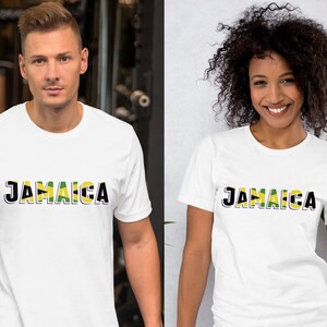 JAMAICA PALAVRA LETRAS Camiseta Camiseta Camiseta Camiseta Férias Cruzeiro Camiseta Jamaicano Minimalista