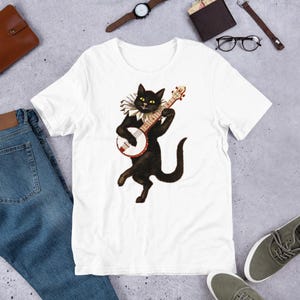Camiseta Hey Diddle Diddle el gato y el violín Camiseta Camiseta Camiseta Camiseta Camiseta Gato bailando caprichoso Caricatura Canción infantil