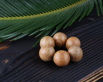 Handmade Sandalwood Bead Ring, 20mm Fidget Toy, Natural Wood Meditation Accessory